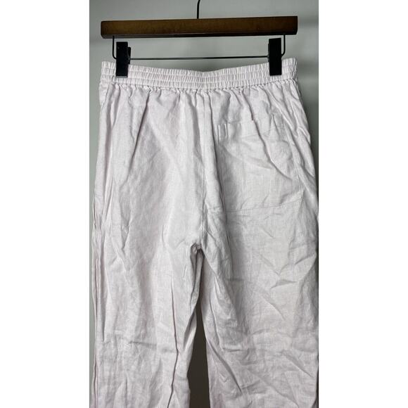 COS Straight-Leg Tailored Linen Pants Lilac Purple Women's 4 Casual Pull On - Picture 5 of 10